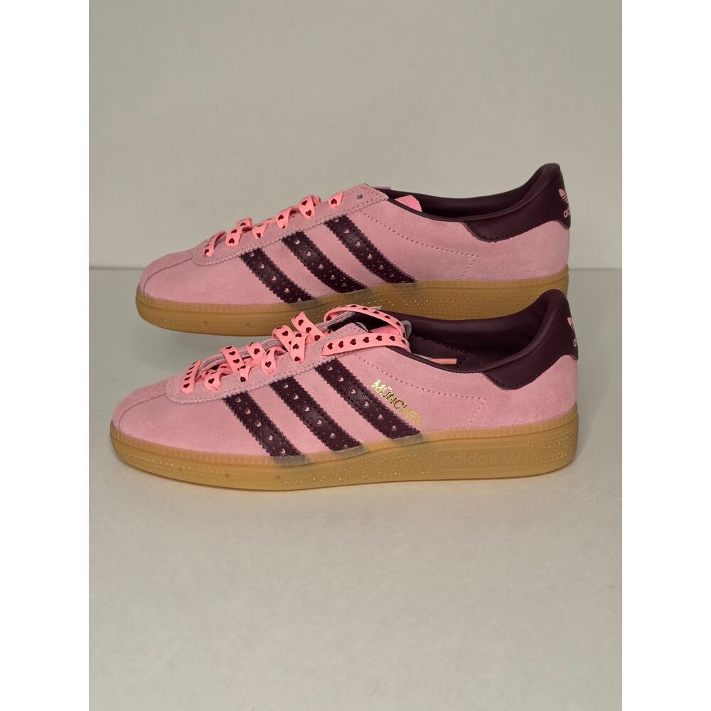 Adidas München W – Women’s 5.5 – Pink/Maroon/Gum – New in Box